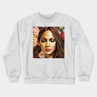 Jennifer in roses Crewneck Sweatshirt